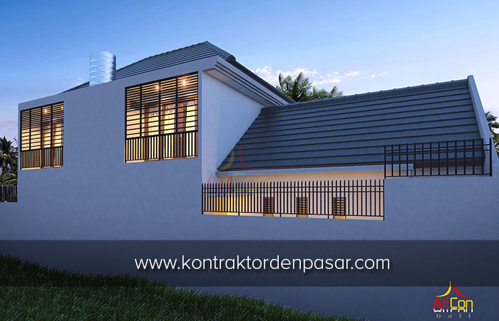 Desain Rumah 2 Lantai 4 kamar tidur luas 210 m2 di Buduk
