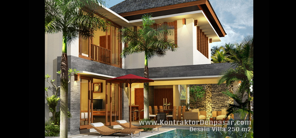 Desain Villa Luas 250 m2 Tabanan Bpk Wira Kusuma