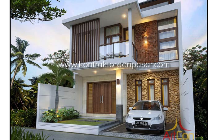 Desain Rumah 120 m2 4 Kamar Pak Nyoman Suka di Denpasar
