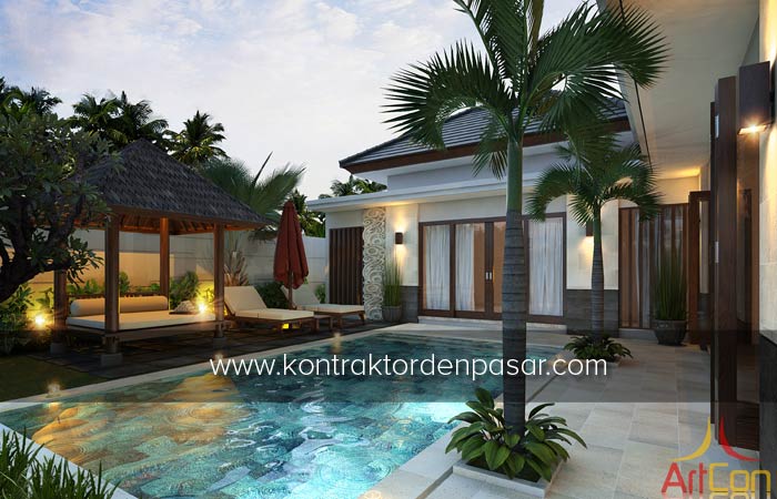 Desain Rumah 1 lantai luas 215 m2 4 Kamar bu Angelia Kupang
