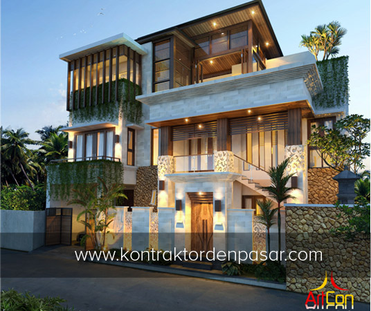 Desain Rumah Mewah 3 Lantai luas 383m2 Pak Made di Nyitdah Tabanan, Bali